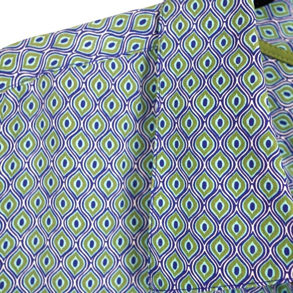 Nat Nast 100% Silk Button Down Shirt XL Blue‎ Short Sleeve Luxe Lounge - Picture 4 of 10